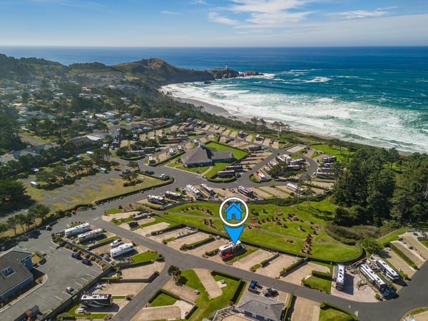 Coastal property located in a peaceful oceanside community with stunning beach access, rolling hills, and nearby lighthouse views.