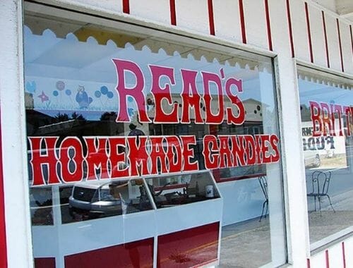read's homemade candies' storefront