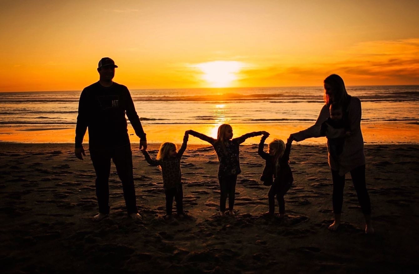 Family At Sunset