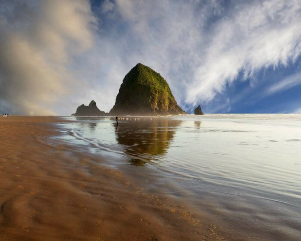 Haystack Rock during the Fall