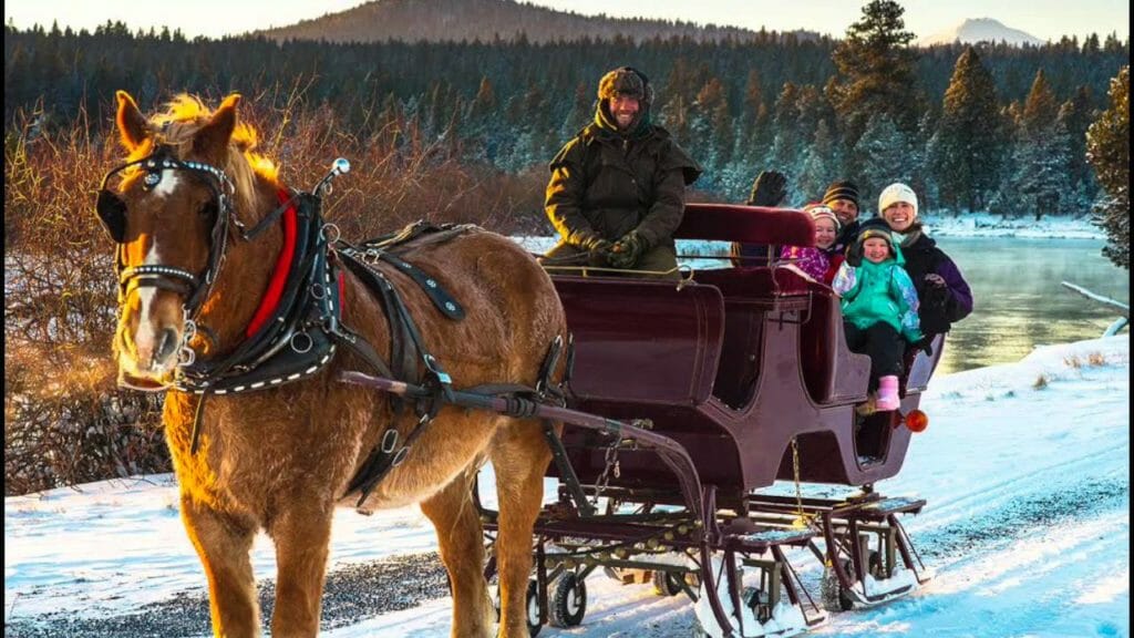 winter sleigh rides in Sunriver, Oregon